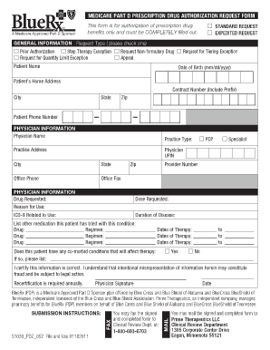 Medicare Part D Prescription Drug Authorization Request Form