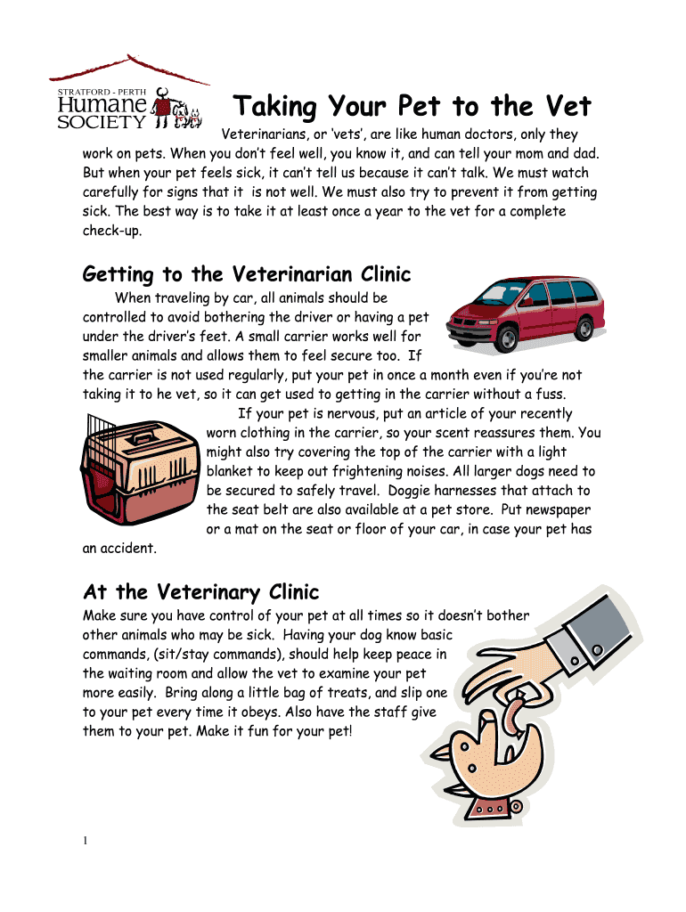 Fillable Online Vet Visit Fax Email Print pdfFiller
