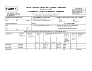 Form 4 Statement of Changes in Beneficial Ownership