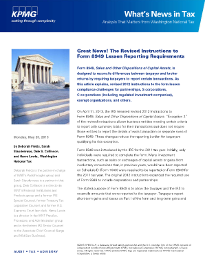 Revised Instructions for Form 8949