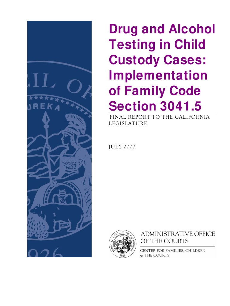 California Drug Child Custody Fill and Sign Printable Template Online