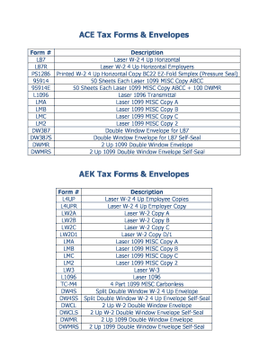 W-2 Tax Form Templates