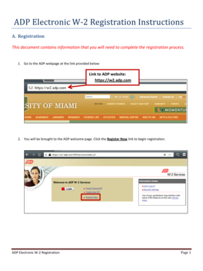 ADP Electronic W-2 Registration Form