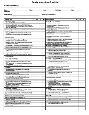 Safety Inspection Checklist