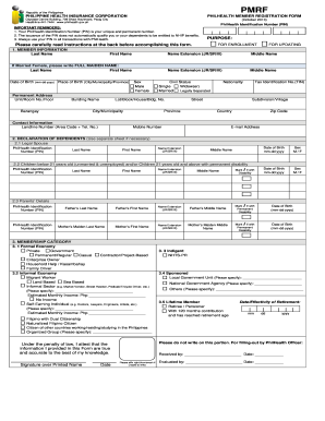 E registration sample - pmrf form