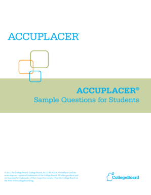 Trailer hire contract template - Accuplacer Sample Questions - College Board