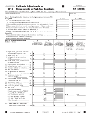 shedule to ca form