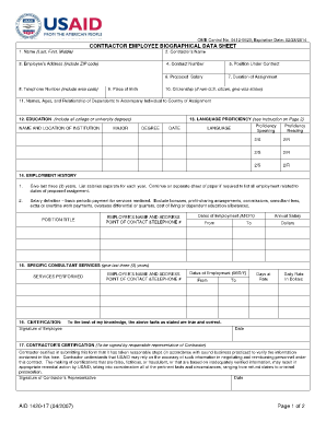 tetra tech malawi employee biographical data form