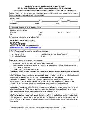 Oregon Medical Marijuana Program Authorization Form