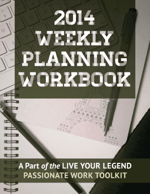 Weekly Planning Workbook
