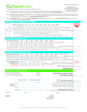 W-2 Order Form