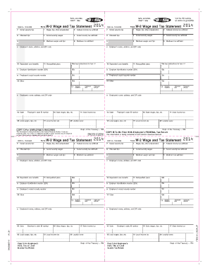 Form W-2 Wage and Tax Statement 2014