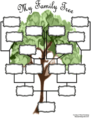 Genealogy forms printable - family tree