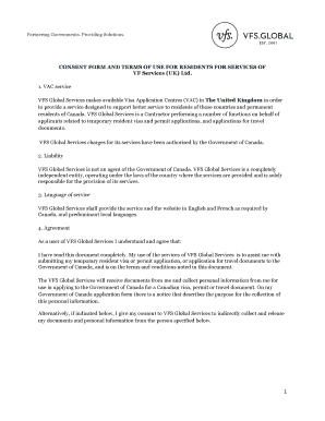 VFS Global Services Consent Form