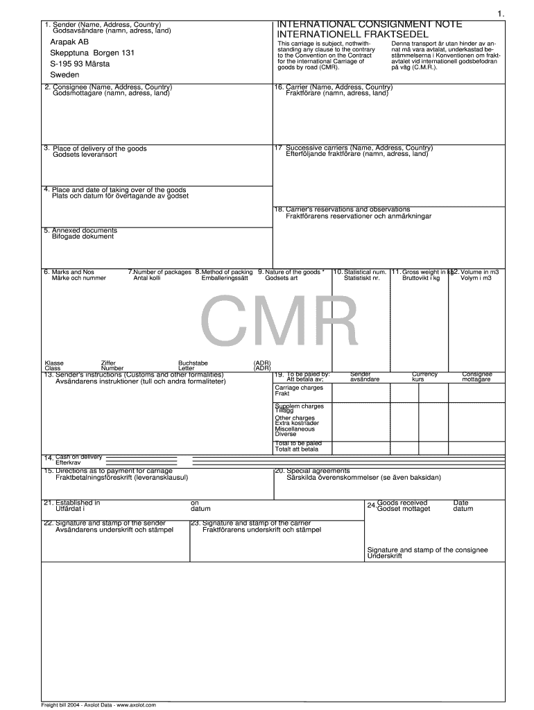 Goods Collection Note Template Master Template