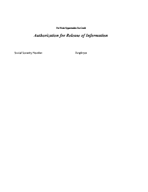Work Opportunities Tax Credit Authorization Form