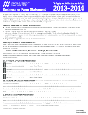 SSS Business or Farm Statement