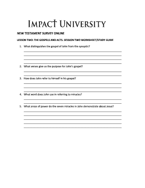 New Testament Survey Online Study Guide