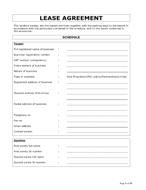 Agreement of Lease - Commercial Lease - Whiz Property Group