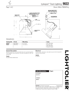 fillable online lytespan track lighting 9022 lightolier fax email