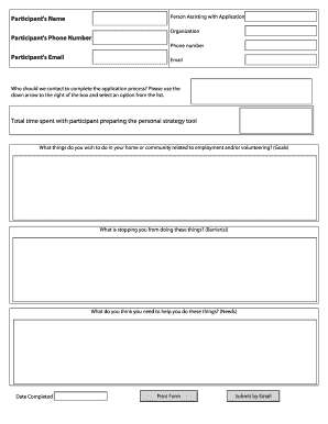 BC Personal Supports Network Unmet Need Form