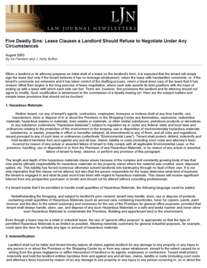 Five Deadly Sins: Lease Clauses a Landlord Should Refuse to ...