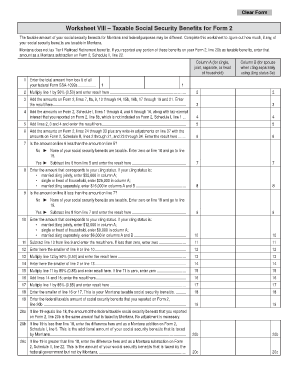 Montana Taxable Social Security Benefits Worksheet