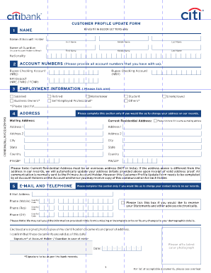 Customer Profile Update Form