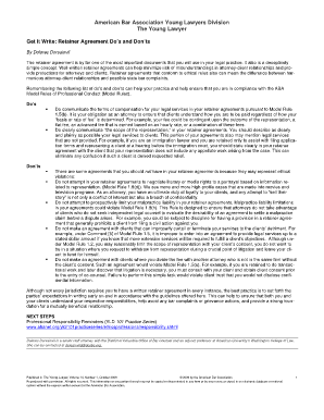 dos and donts for retainer agreement form