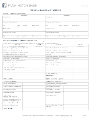 Personal Financial Statement
