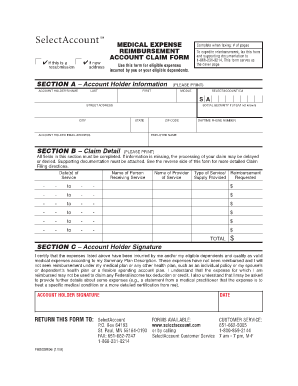 Medical Expense Reimbursement Account Claim Form