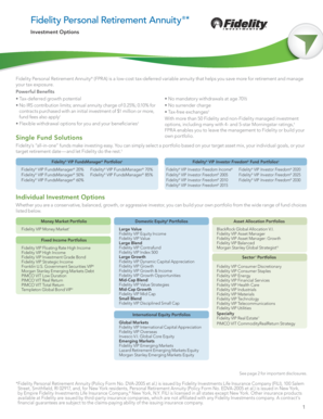 Fidelity personal retirement annuity investment options