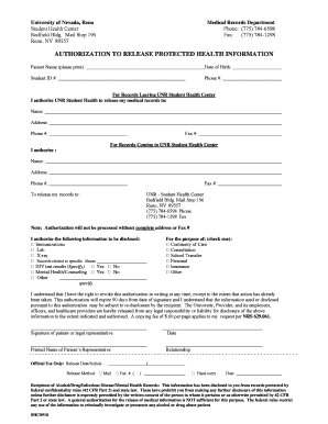 Authorization to Release Protected Health Information