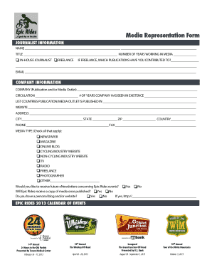 Media Representation Form