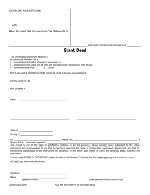 California Grant Deed
