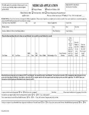 Georgia Medicaid Application Form 94