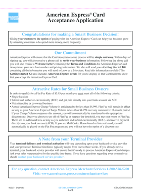 American Express Card Acceptance Application