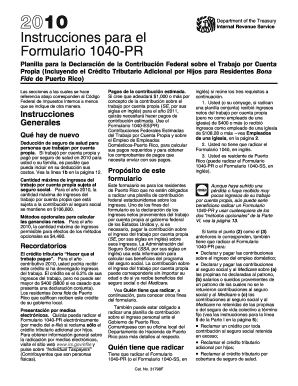 Instrucciones para el Formulario 1040-PR