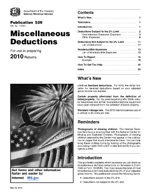 IRS Publication 529 Miscellaneous Deductions