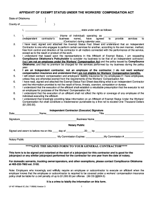 form exempt compensation fill online printable fillable blank arizona workers compensation waiver form