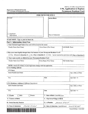 I 90 form - I-90, Application to Replace - lacba