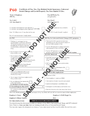 P60 sample - simulator p60 refunded form