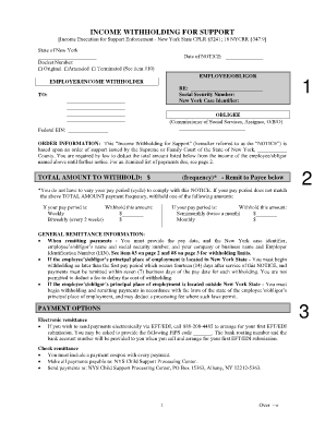 Income Withholding for Support