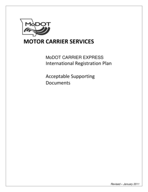 Missouri International Registration Plan Documents