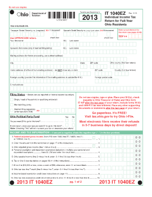 it 1040ez 2013 form