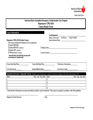 Class Roster Forms and Templates - Fillable &amp; Printable Samples for PDF ...