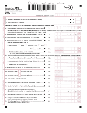 Fillable Online gracescholars Georgia Form 500(Rev - gracescholars Fax ...