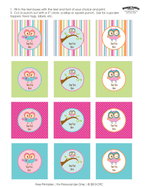 Fillable Online 13623822 Owl Tag Printable Template.docx Fax Email ...