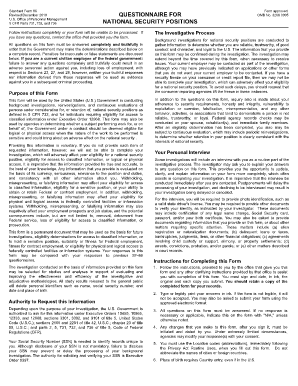 Sf86 form - form may be compared with your responses to previous SF-86 questionnaires - opm