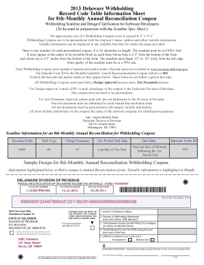 Delaware Withholding Coupon